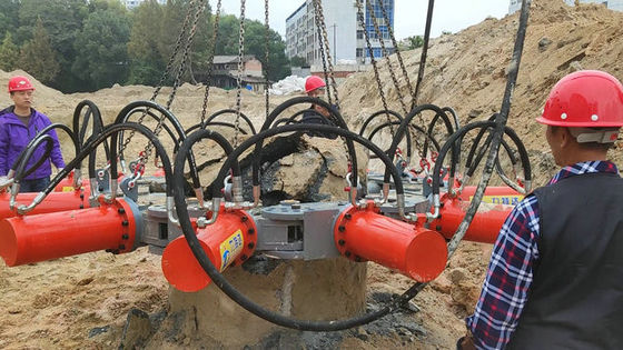 Testa del palo idraulica concreta rotonda dell'interruttore del mucchio che tagliato macchina